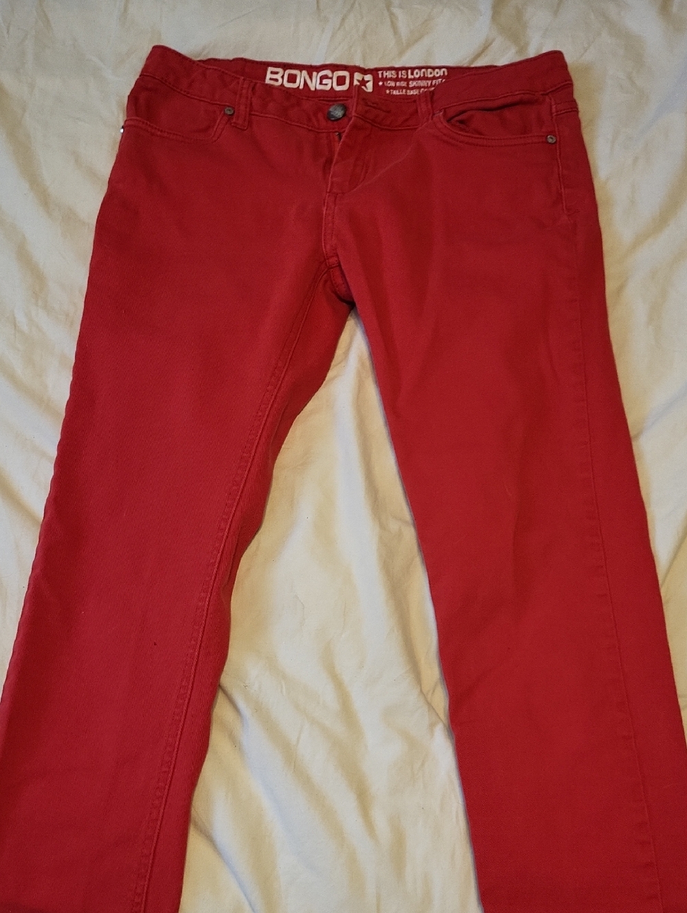 BONGO Women's Red Skinny Jeans
